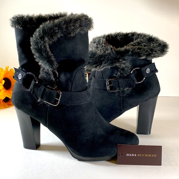 Dana Buchanan Connie Faux Fur Trim Ankle Boots - Picture 6 of 16